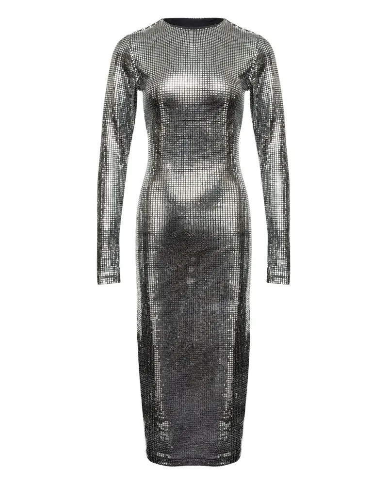 Maison Margiela Midikleid mit langen Ärmeln - Silber Silber