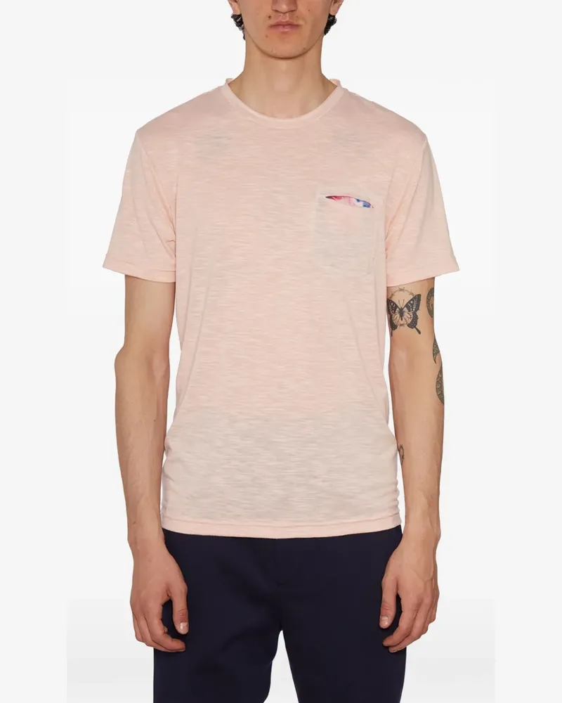Daniele Alessandrini chest-pocket crew-neck T-shirt - Rosa Rosa