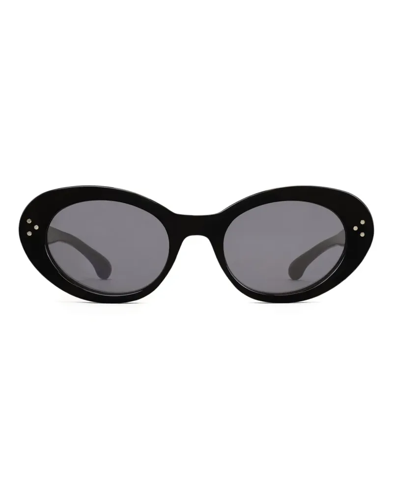 SPORTY & RICH Sonnenbrille mit ovalem Gestell - Schwarz Schwarz