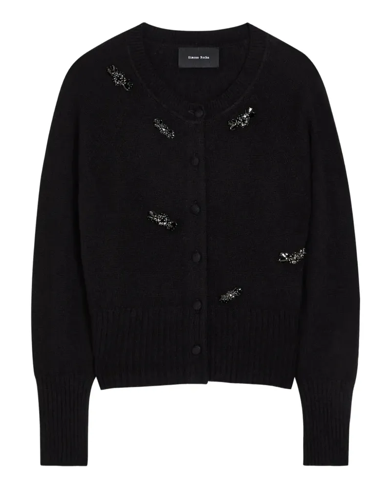 Simone Rocha embellished button-fastening cardigan - Schwarz Schwarz
