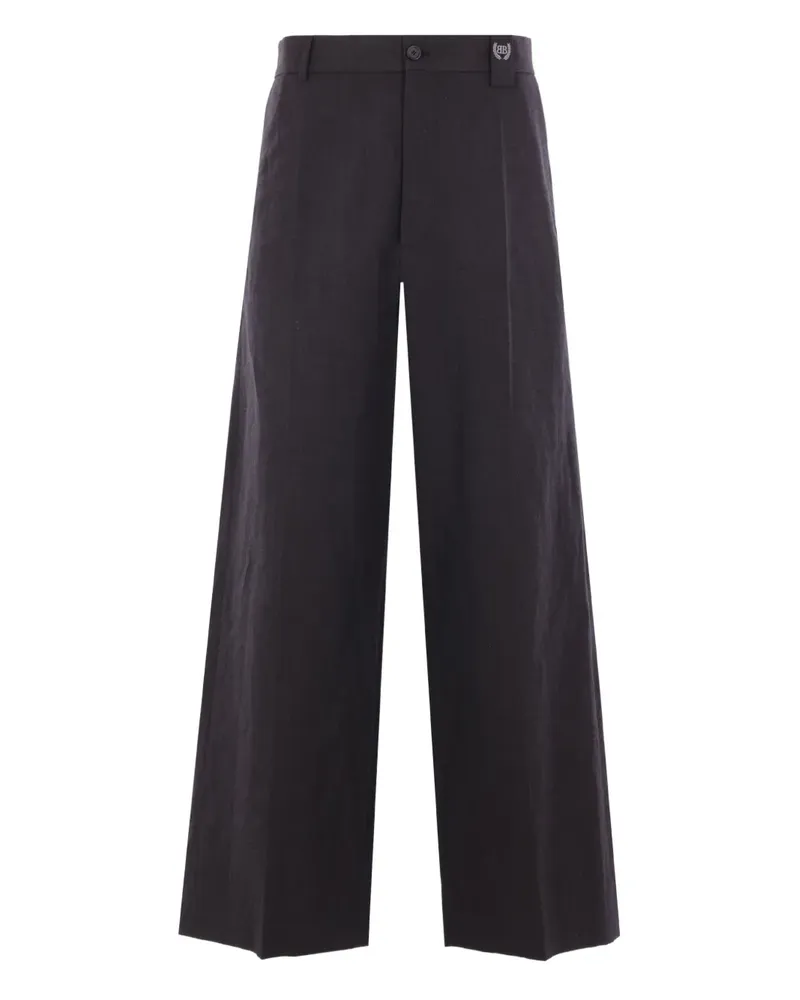 Balenciaga Hose mit Logo-Stickerei - Schwarz Schwarz