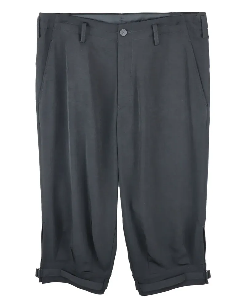 Yohji Yamamoto Shorts mit Schnallenriemen - Schwarz Schwarz