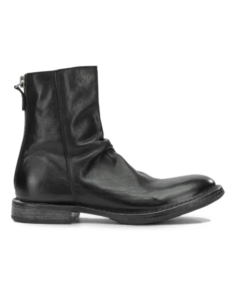 Moma Stiefel mit Reißverschluss hinten - Schwarz Schwarz