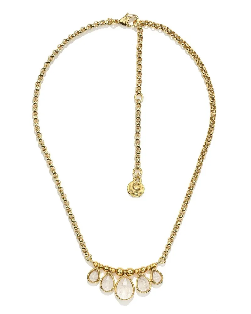 Goossens Paris Cachemire Halskette mit Kristallen Gold