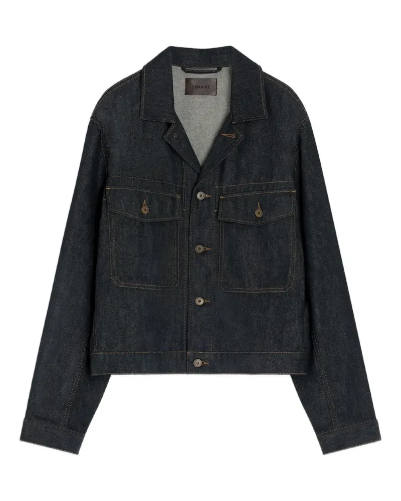 Christophe Lemaire Jeansjacke mit aufgesetzter Tasche - Schwarz Schwarz