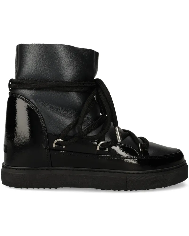 INUIKII lace-up panelled ankle boots - Schwarz Schwarz