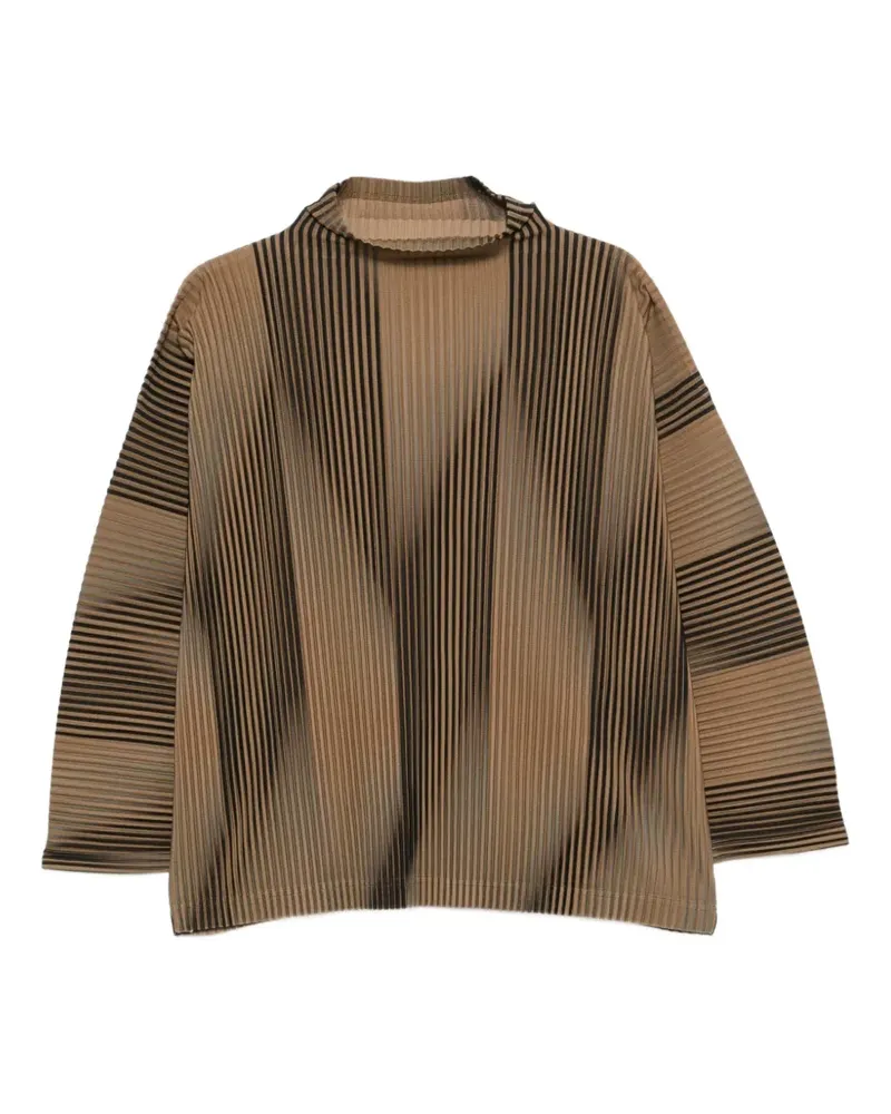 Issey Miyake plissé-effect gradient top - Braun Braun