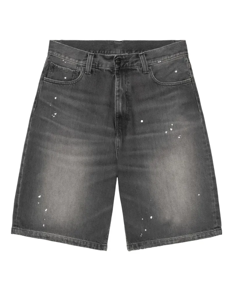 Carhartt WIP Ausgeblichene Landon Shorts mit Farbklecksen - Schwarz Schwarz