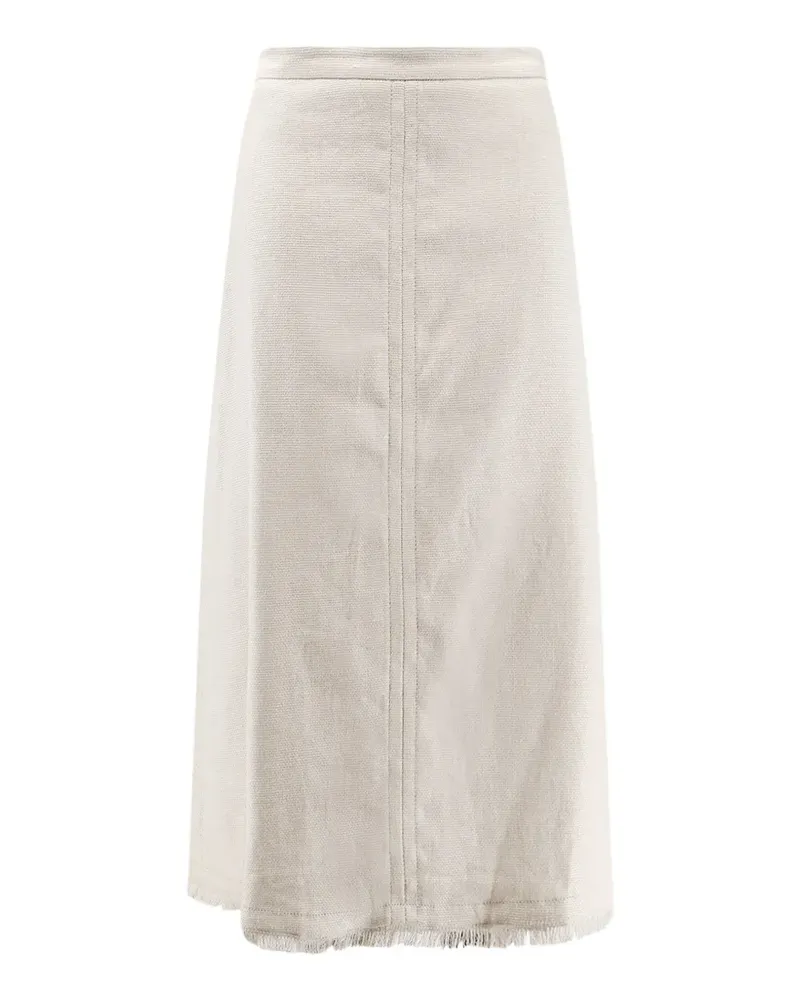 Max Mara fringed A-line midi skirt - Nude Nude