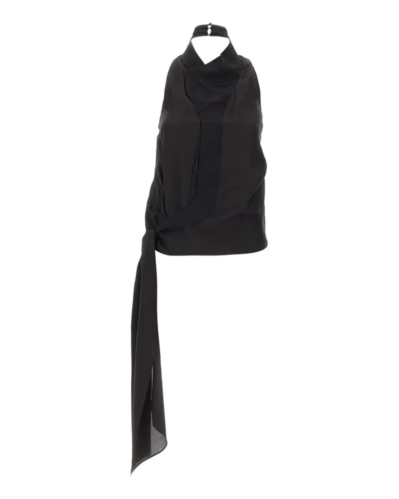 Entire Studios halterneck- sash top - Schwarz Schwarz