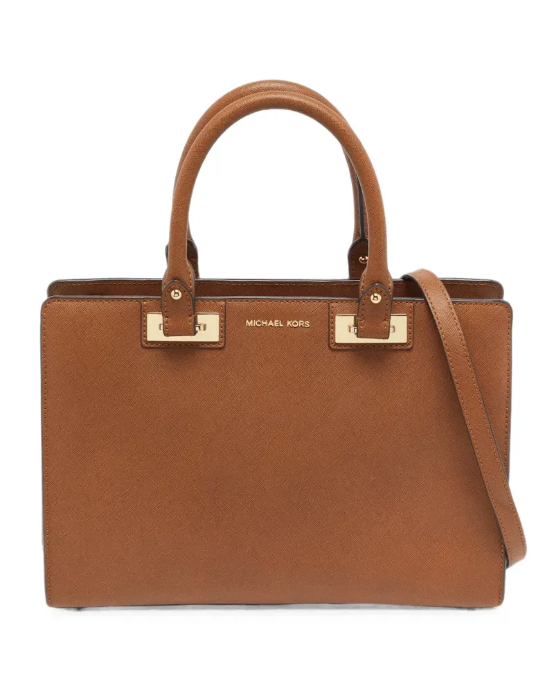 Michael Kors Große Quinn Satchel-Tasche aus Leder - Braun Braun