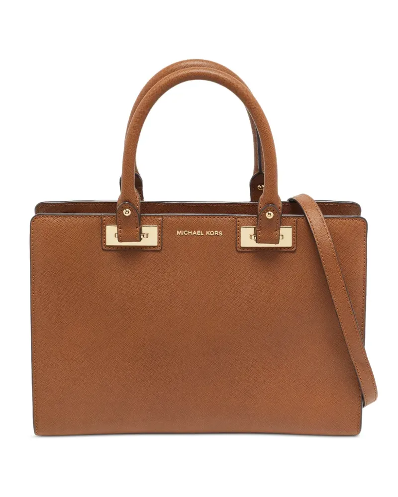 Michael Kors Große Quinn Satchel-Tasche aus Leder - Braun Braun
