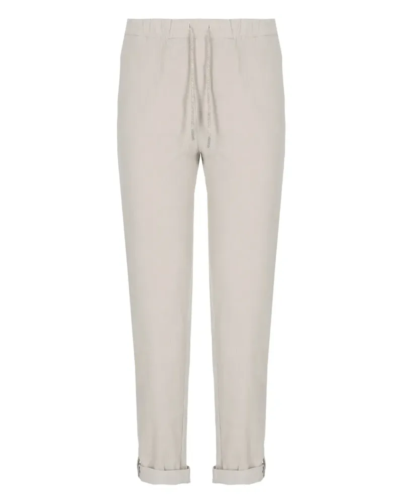PANICALE Cashmere drawstring tapered trousers - Nude Nude