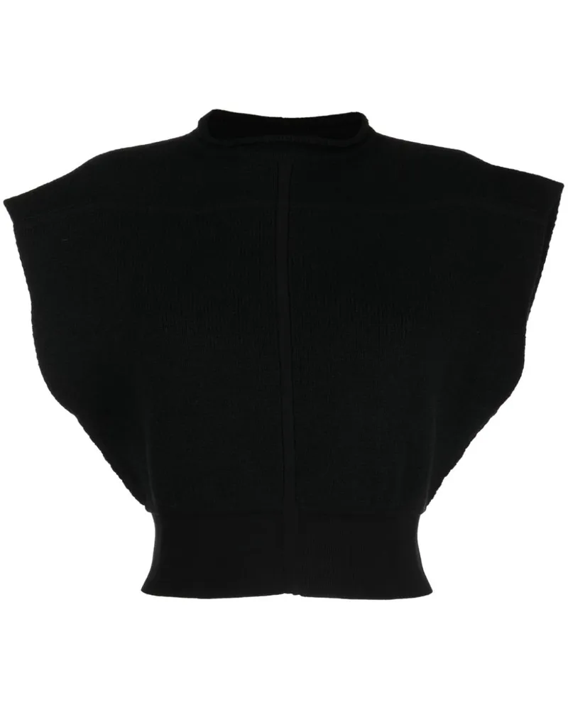Rick Owens Cropped-Top mit angeschnittenen Ärmeln - Schwarz Schwarz
