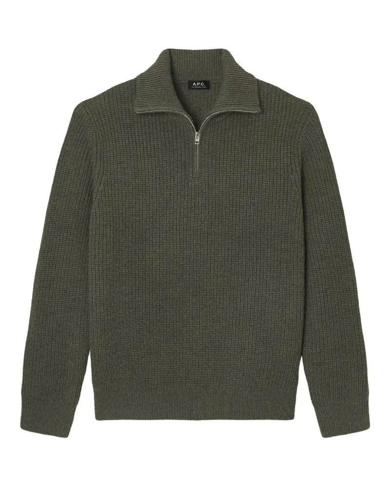 A.P.C. Daniel Trucker half-zip sweater - Grün Grün