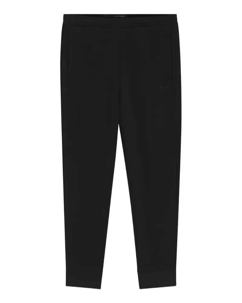 HUGO BOSS Jogginghose aus Baumwollgemisch mit Logo-Stickerei - Schwarz Schwarz