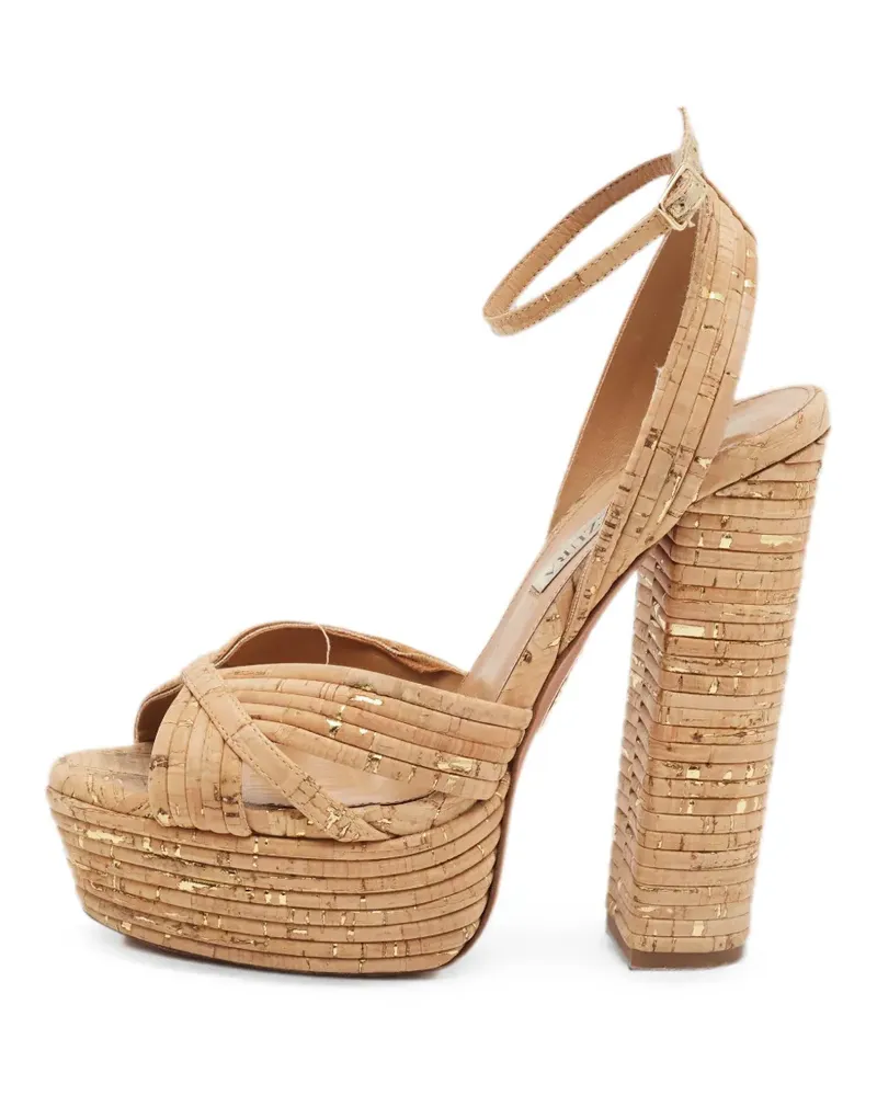 Aquazzura Sundance Plateau-Sandalen - Nude Nude
