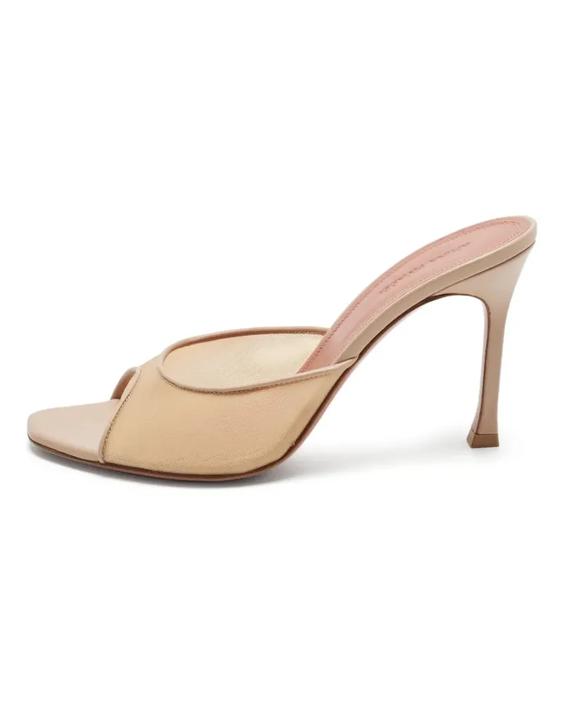 Amina Muaddi Alexa Sandalen aus Mesh - Nude Nude