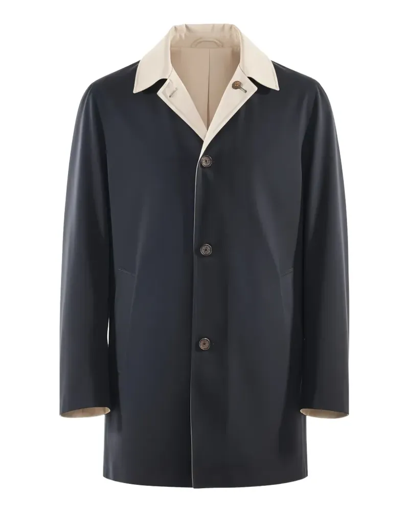 Kiton reversible buttoned coat - Blau Blau