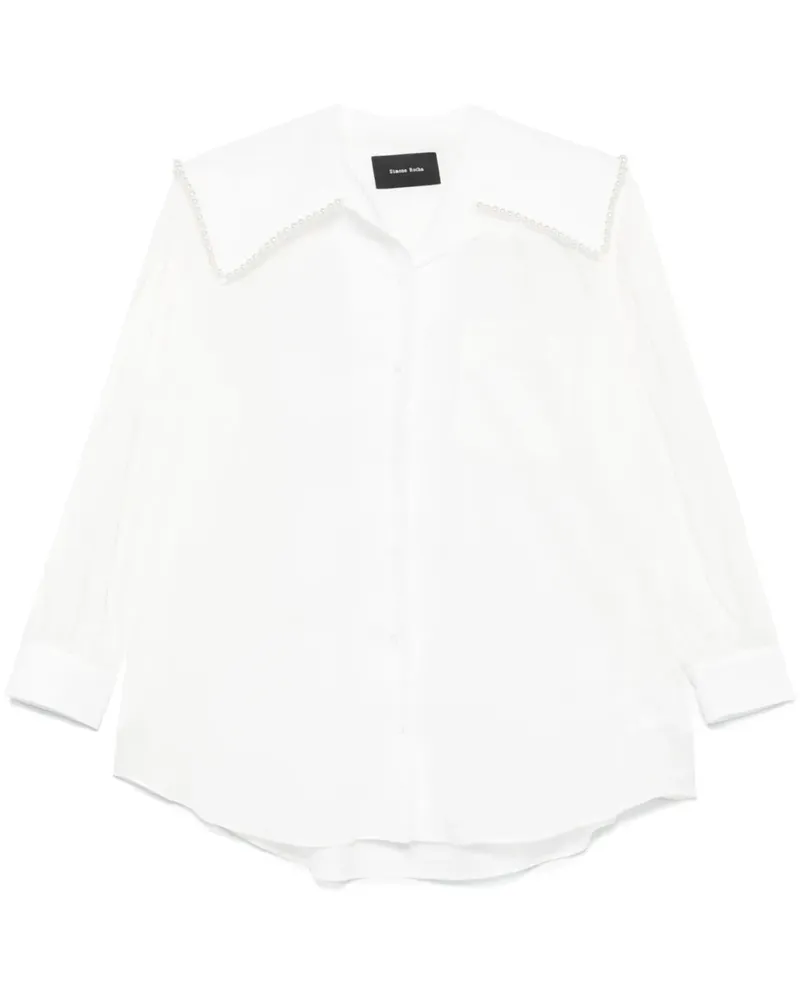 Simone Rocha Hemd mit Puffärmel und Matrosenkragen - Weiß Weiß