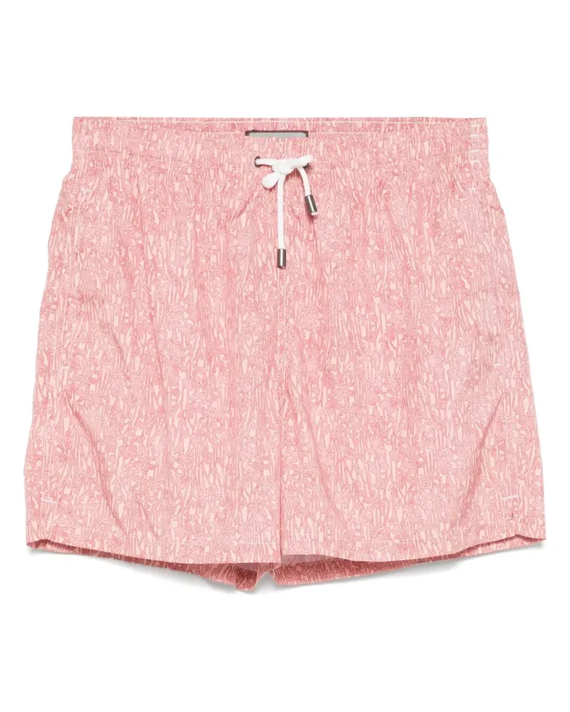 Canali Badeshorts mit Print - Rosa Rosa