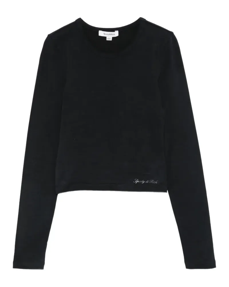 SPORTY & RICH Vaina Langarmshirt - Schwarz Schwarz