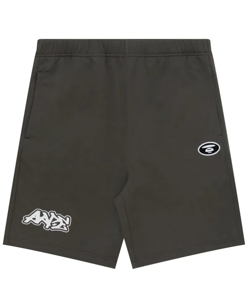 BAPE Joggingshorts mit Ape-Patch - Grau Grau