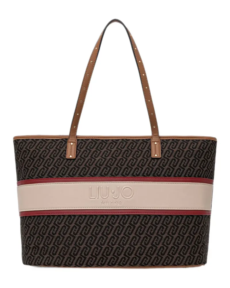 Liu Jo medium monogram tote bag - Braun Braun