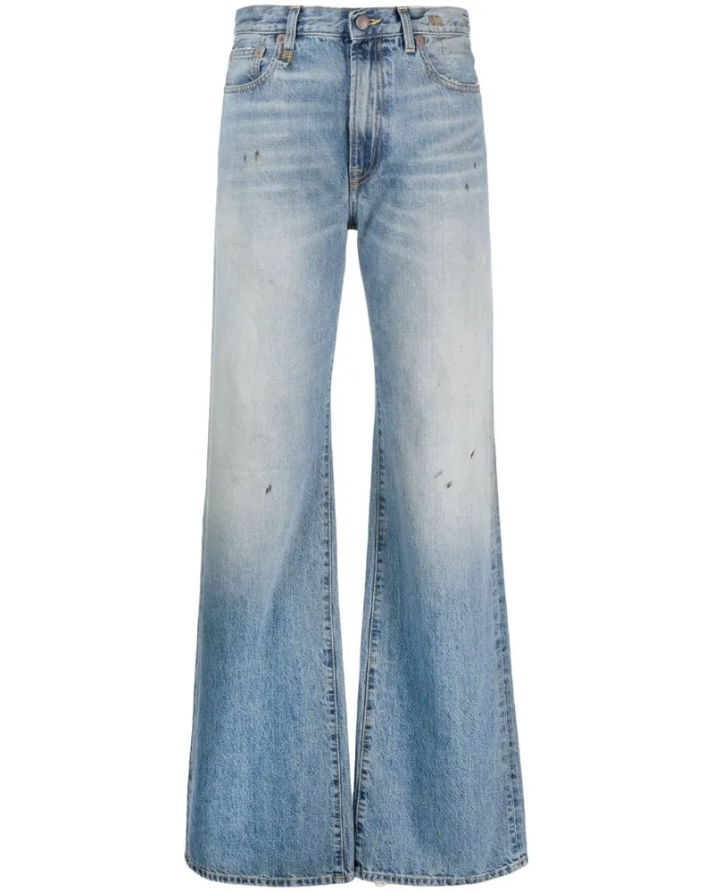 R13 Jeans mit hohem Bund Blau