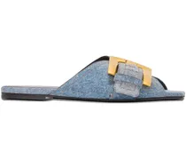 Flache Anthem Jeans-Sandalen - Blau