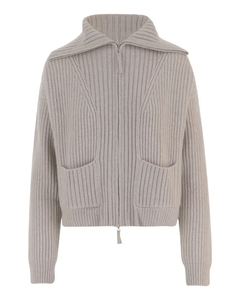 arch4 Gerippter Cardigan - Nude Nude