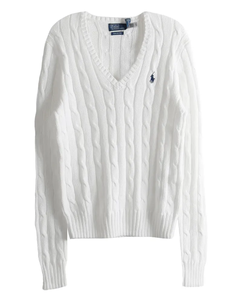 Ralph Lauren Pullover mit Zopfmuster - Weiß Weiß