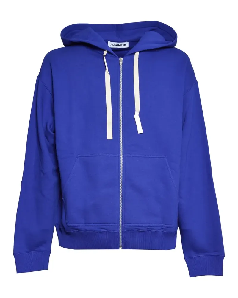 Jil Sander zip-up drawstring hoodie - Blau Blau
