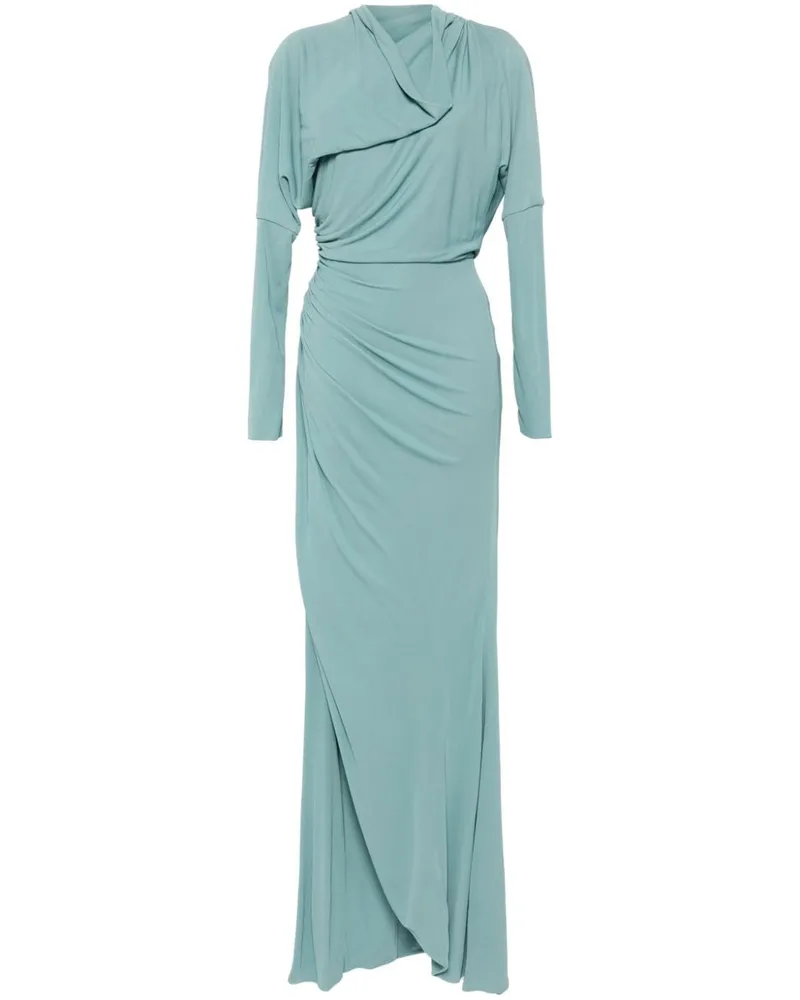Elie Saab Asymmetrisches Jersey-Kleid - Blau Blau