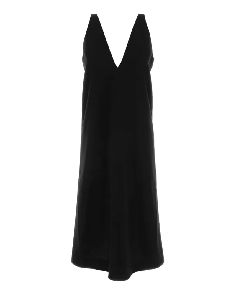 Co V-neck midi dress - Schwarz Schwarz