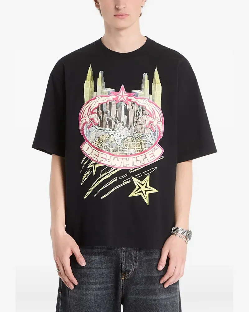 OFF-WHITE Big Frame World Skate graphic-print T-shirt - Schwarz Schwarz