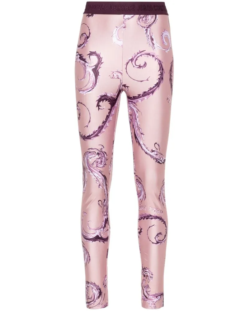 Versace Jeans Leggings mit Print - Rosa Rosa