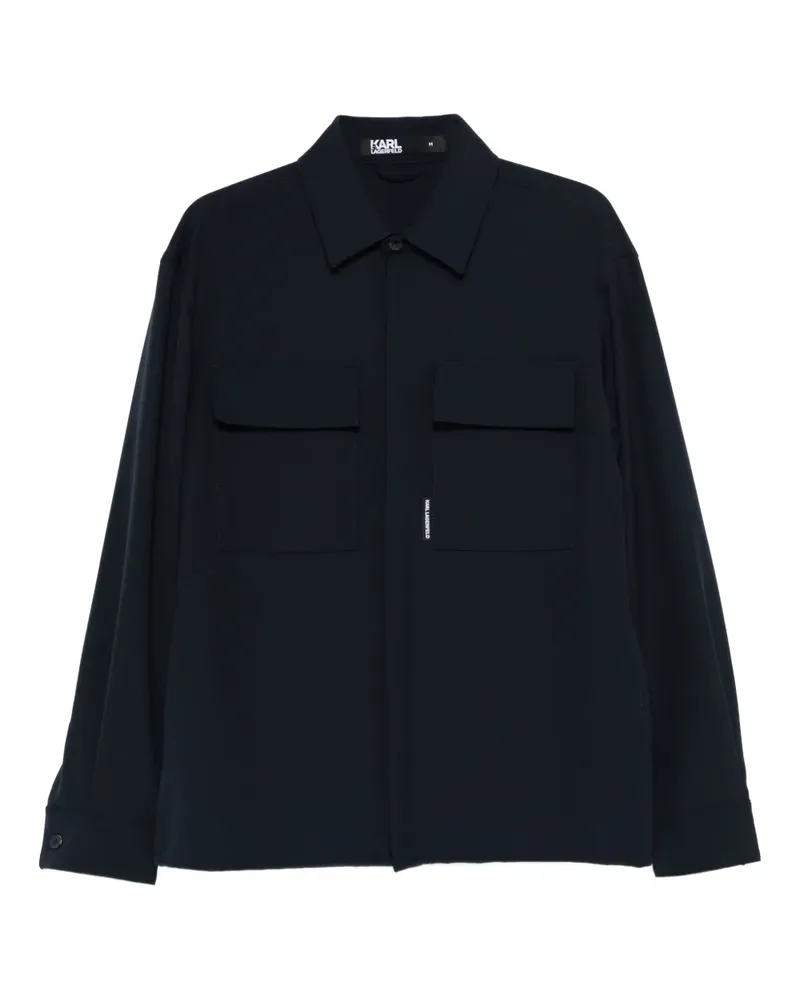 Karl Lagerfeld Hemd mit Brusttaschen - Blau Blau