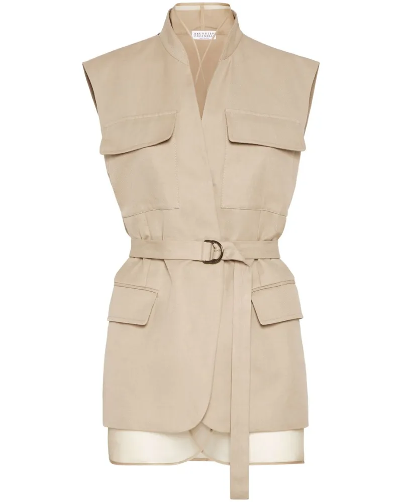 Brunello Cucinelli Weste mit Monili - Nude Nude