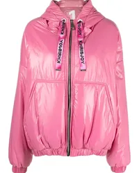 KHRISJOY high-shine hooded jacket Pink