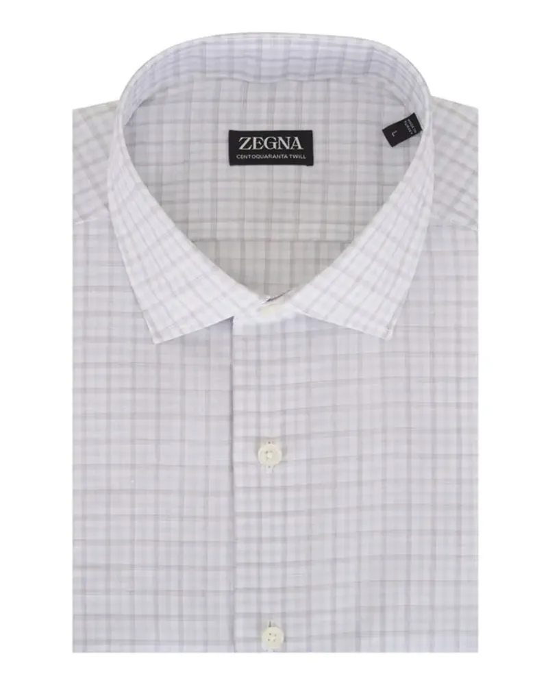 Ermenegildo Zegna checked shirt - Weiß Weiß