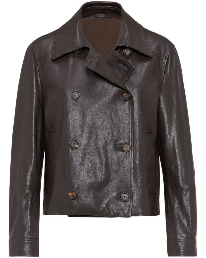 Brunello Cucinelli Cropped-Jacke mit Monili - Braun Braun