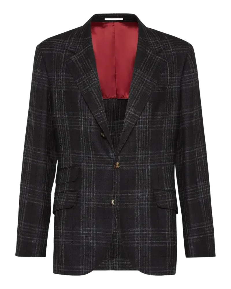 Brunello Cucinelli check blazer - Grau Grau