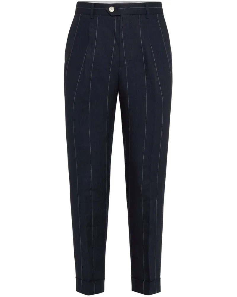 Brunello Cucinelli Plissierte Hose - Blau Blau