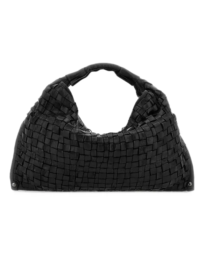 Campomaggi Edera woven leather shoulder bag - Schwarz Schwarz