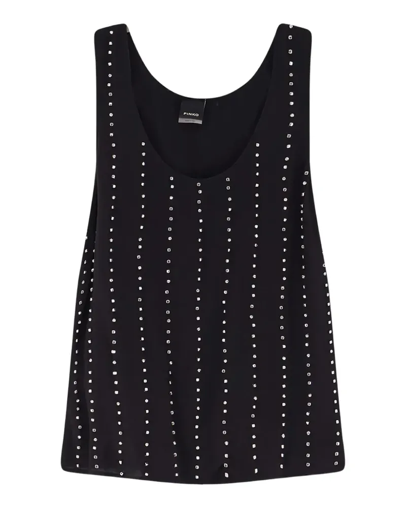 Pinko embellished tank top - Schwarz Schwarz