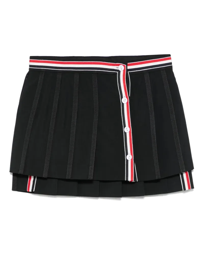 Thom Browne Minirock mit Falten - Schwarz Schwarz