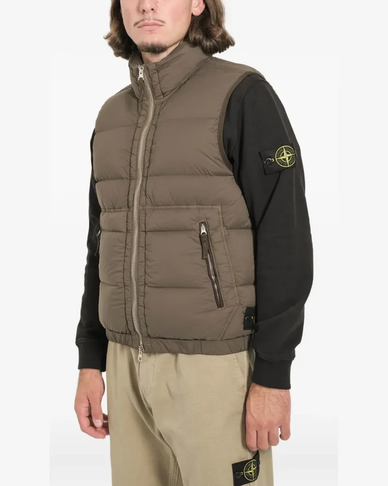 Stone Island Nahtlose Weste mit Reißverschluss - Braun Braun