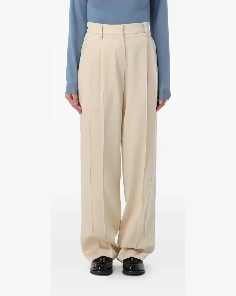 Brunello Cucinelli pleated wide-leg trousers - Nude Nude