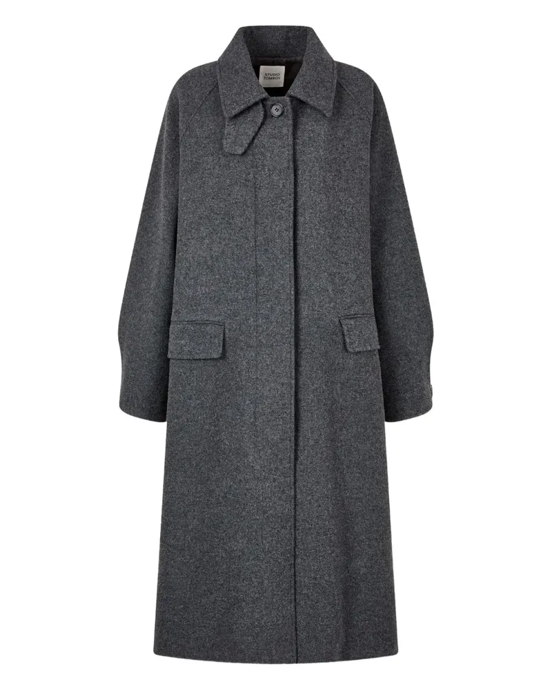 STUDIO TOMBOY Balmacaan single-breasted coat - Grau Grau